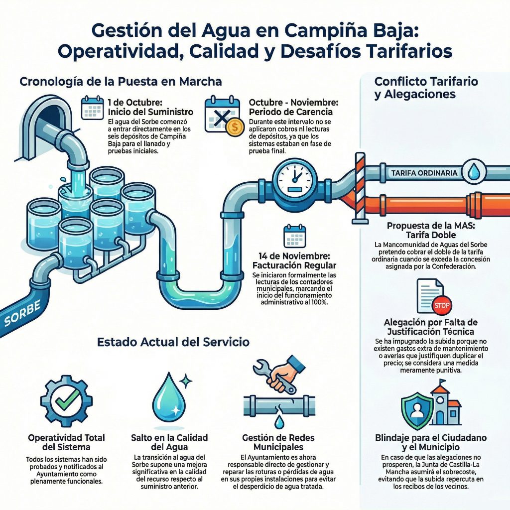 Situación actual del suministro de agua en Las Castillas