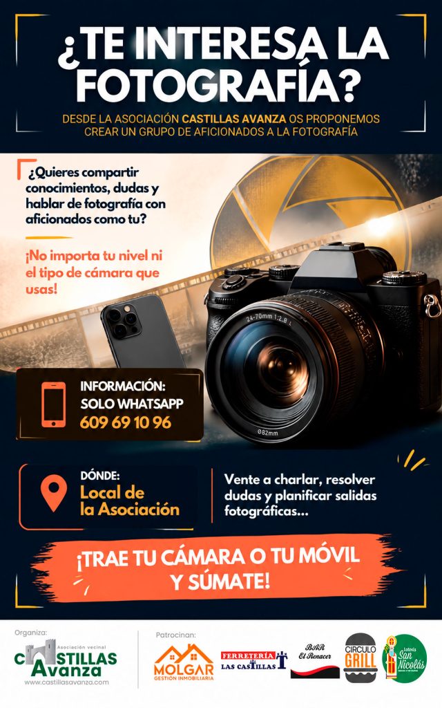 Grupo de aficionados a la fotografía en Las Castillas