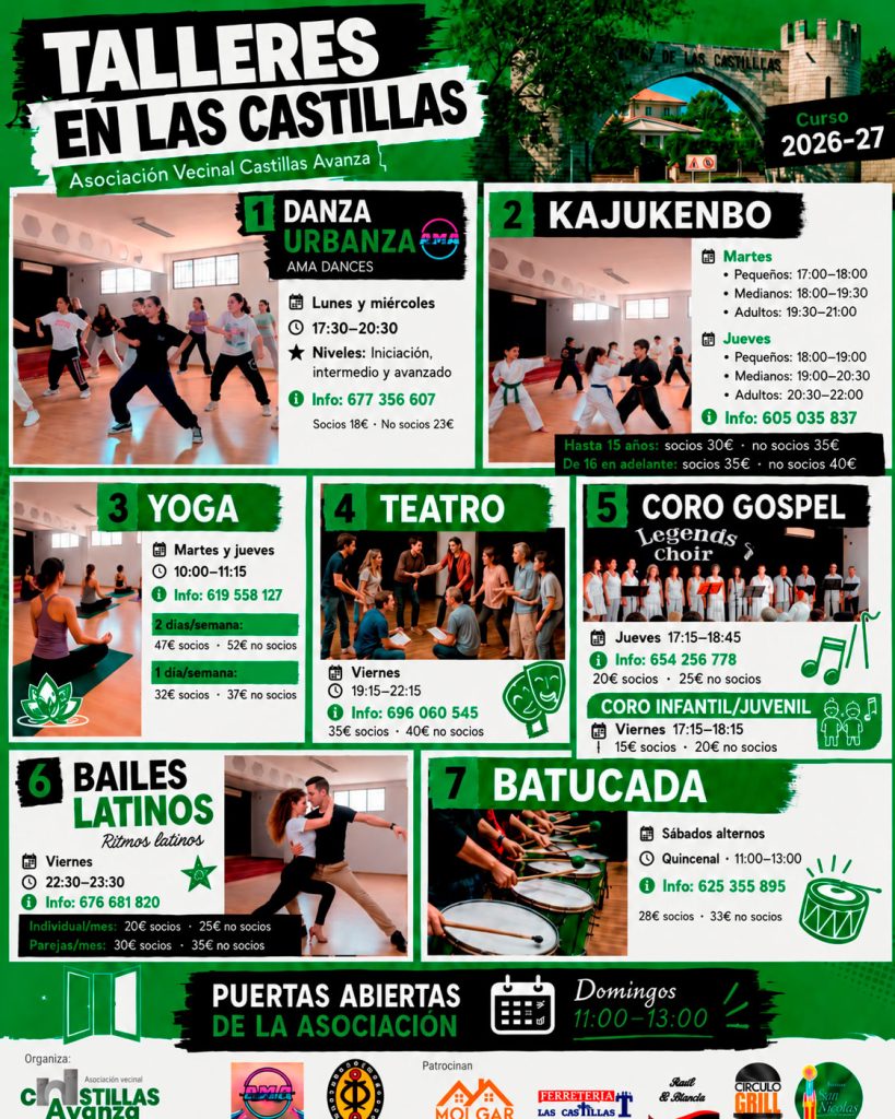 Talleres en Las Castillas 2026-2027